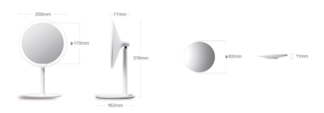 Зеркало для макияжа Xiaomi Amiro Lux High Color Зеркало для макияжа Xiaomi Amiro Lux High Color