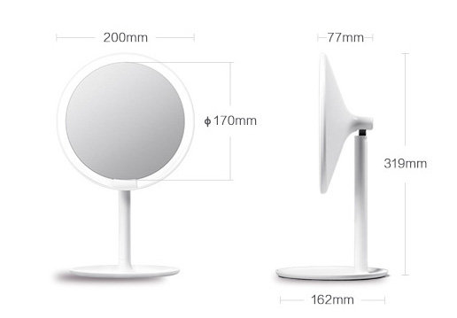 Зеркало для макияжа Xiaomi Amiro Lux High Color AML004W белый цвет Зеркало для макияжа Xiaomi Amiro Lux High Color AML004W белый цвет