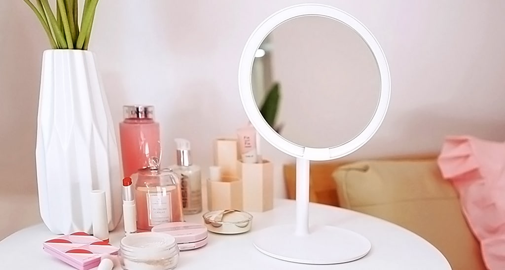 Зеркало для макияжа Xiaomi Amiro Lux High Color AML004A  (с увеличительным зеркалом) белый цвет