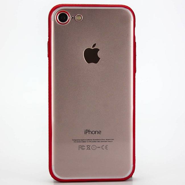 Чехол для Apple iPhone XS Max гелевый цвет окантовки красный
