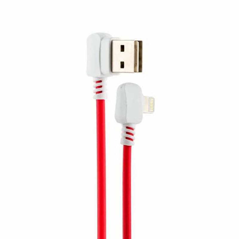 Кабель USB Lightning для Apple Hoco X19 1.2.метра 2.4A красно-белый - фото3