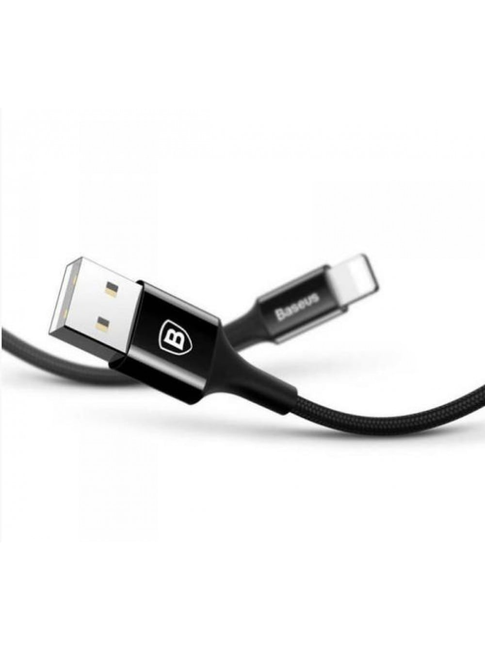 Кабель USB Lightning для Apple Baseus CALSY-01 металлические коннекторы 2A 1 метр черный - фото5