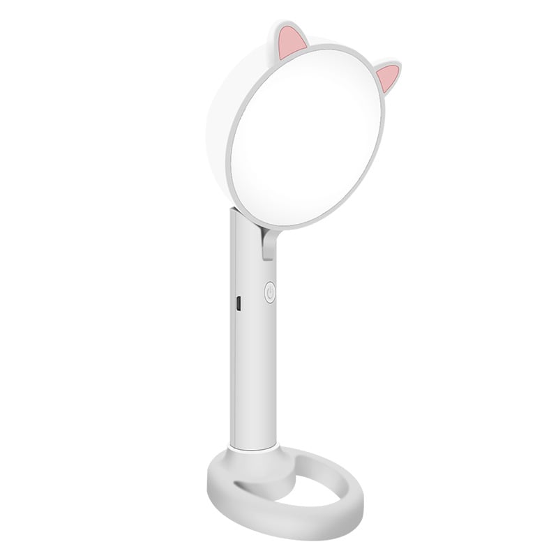 Настольная лампа с зеркалом и ночником ShineMirror TD-026 белого цвета