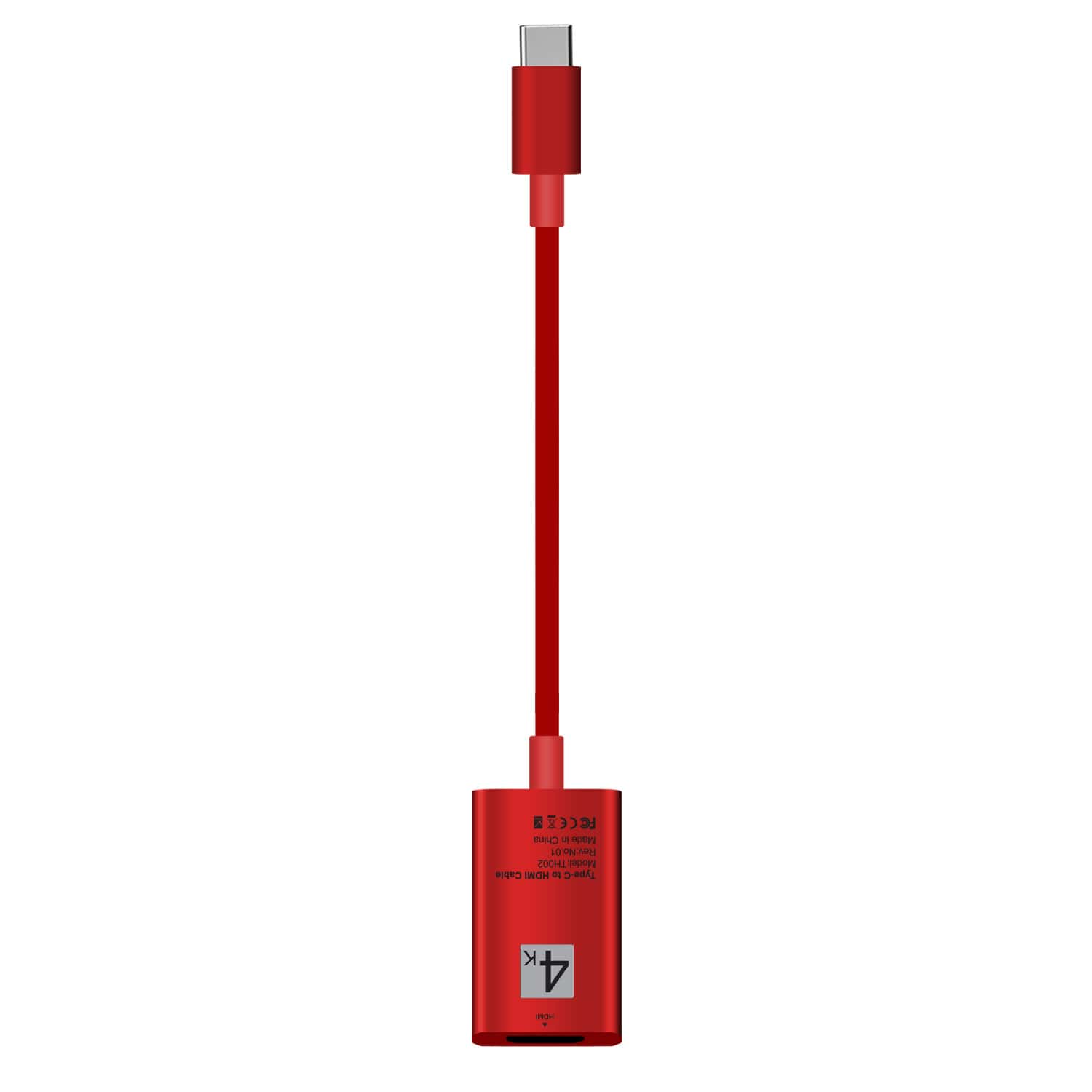 Переходник Type-C - HDMI 4k2k 30 Гц красный