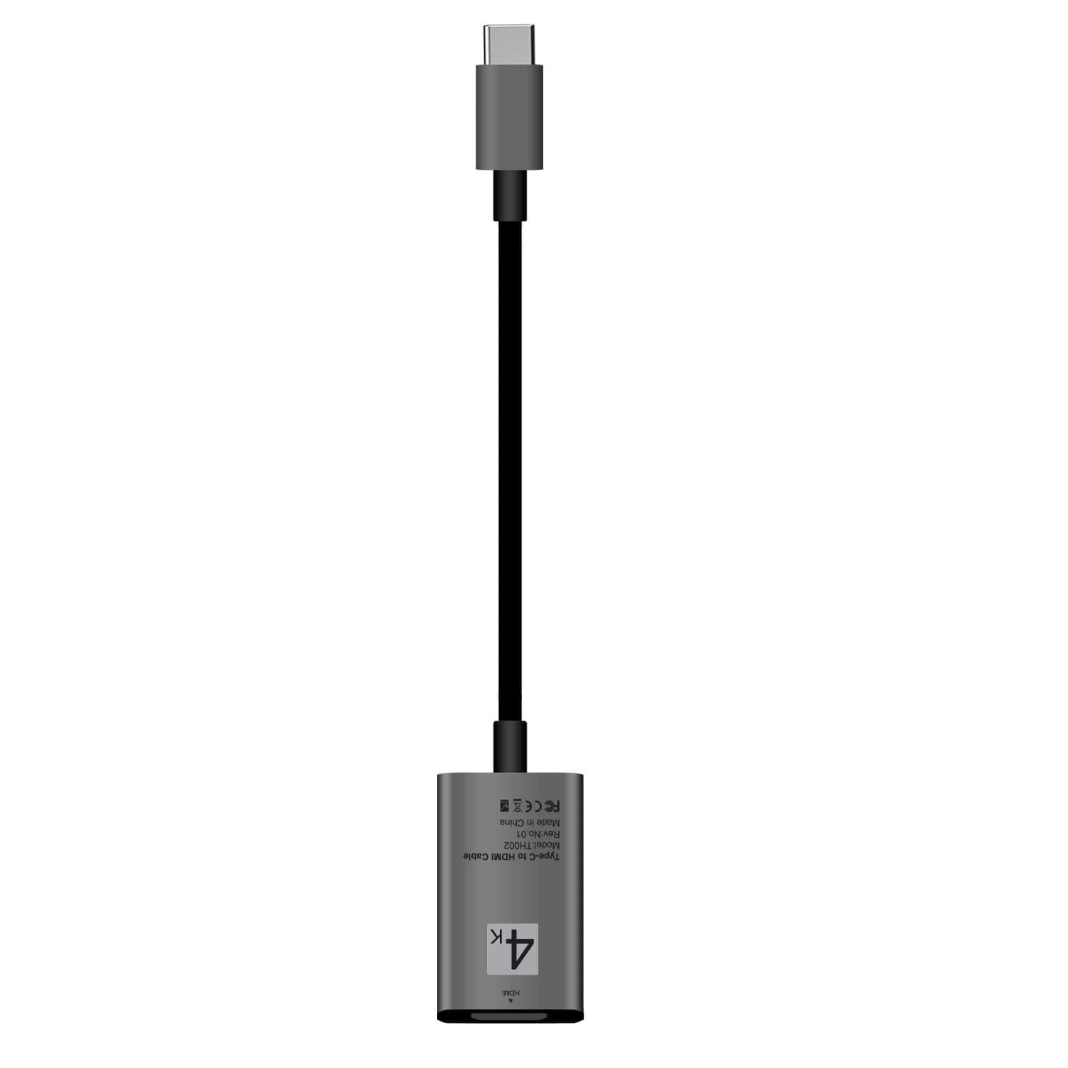 Переходник Type-C - HDMI 4k2k 30 Гц серый - фото