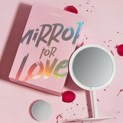 Зеркало для макияжа Xiaomi Amiro Lux High Color белое (с увеличительным зеркалом)