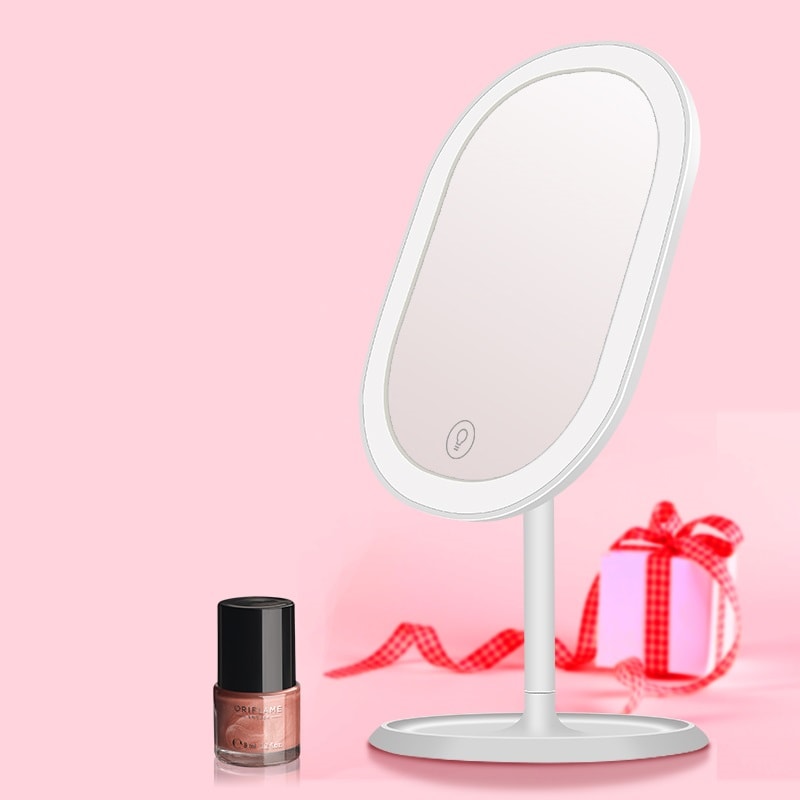 Настольное зеркало для макияжа с подсветкой ShineMirror TD-025 белого цвета - фото3