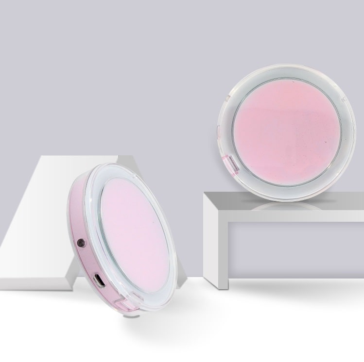 Зеркало для макияжа с подсветкой ShineMirror TD-012 розового цвета - фото4