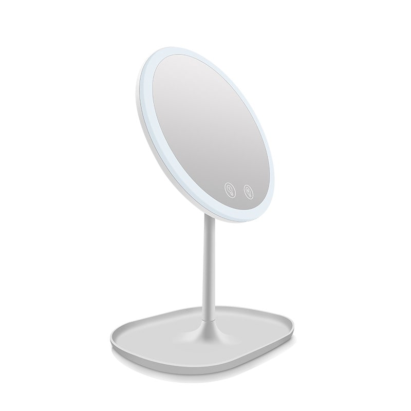 Настольное зеркало для макияжа с подсветкой и увеличением ShineMirror TD-019-01 белого цвета - фото3