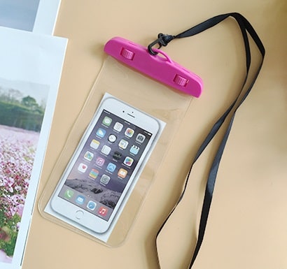 Водонепроницаемый чехол для телефона розового цвета