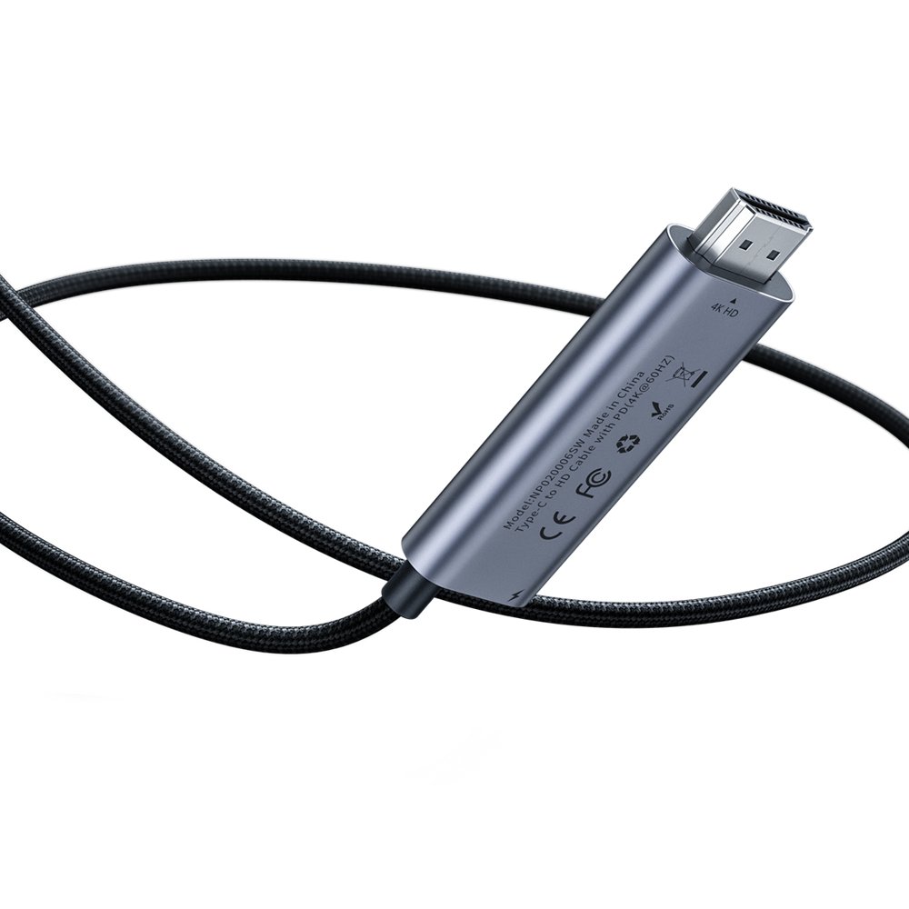 Кабель USB-Type-C - HDMI (4K 60HZ) Baseus CATCY-D0G 1.8 метра - фото5