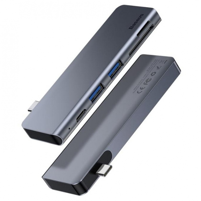 USB-хаб Baseus Type-C to USB 3.0 x 2/SD/TF/Type-C PD для MacBook Pro (CAHUB-K0G)