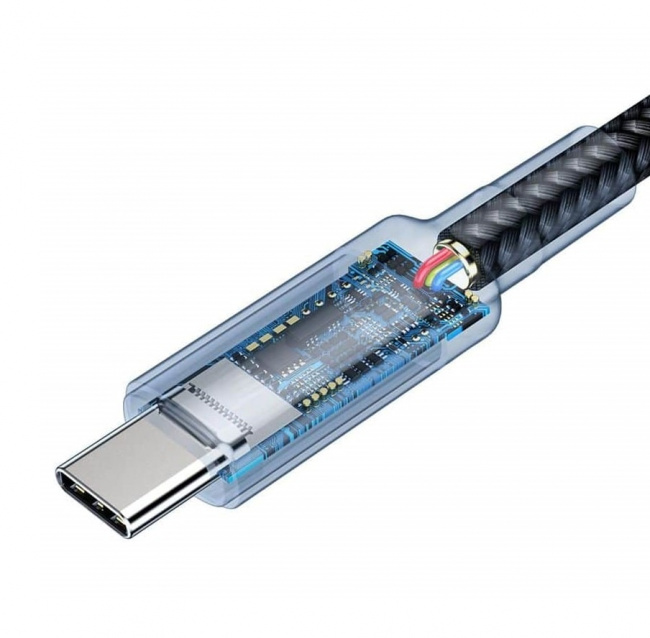 Кабель USB Type-C PD 3.1 Gen2 100W 20V/5A Baseus Cafule 1 метр CATKLF-SG1