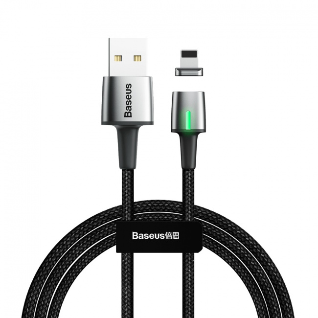 Магнитный кабель Baseus Zinc Magnetic Cable USB - Lightning 1.5A, 2 метра (CALXC-B01) - фото