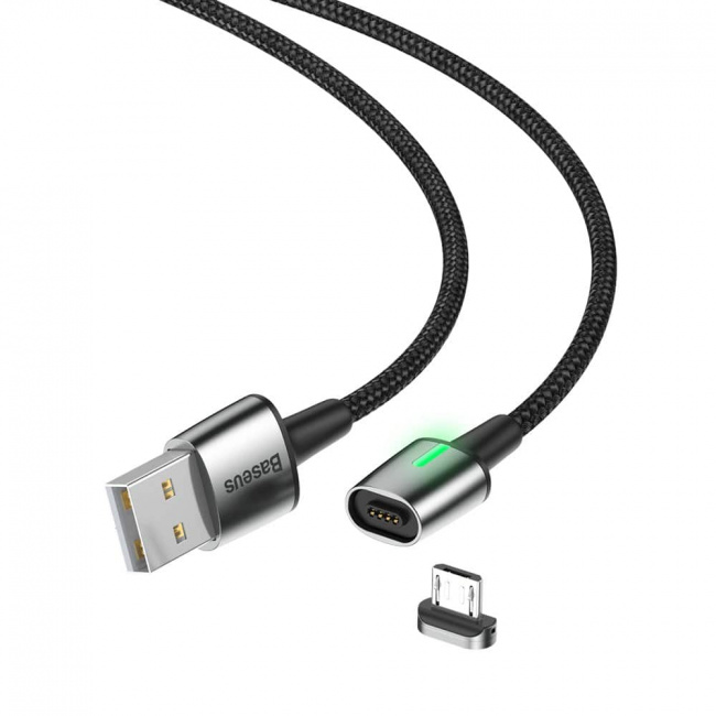 Кабель магнитный Baseus Zinc Magnetic Cable USB - Micro USB 1.5A, 2м (CAMXC-B01) - фото4