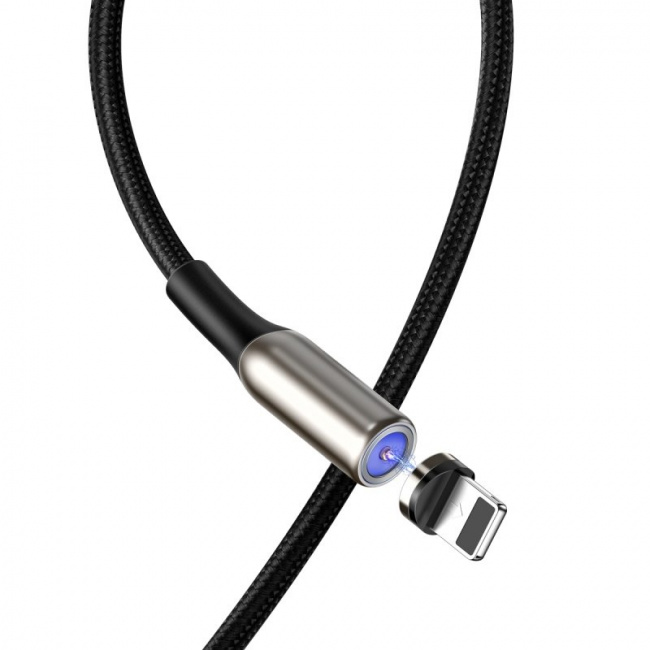 Магнитный кабель USB - Lightning 2 метра Baseus Zinc Magnetic Cable (CALXC-I01) черный - фото2