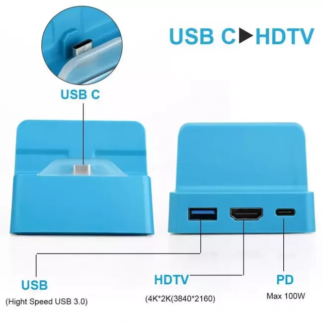 Док-станция Nintendo SWITCH TYPE-C / USB / HDMI - фото3