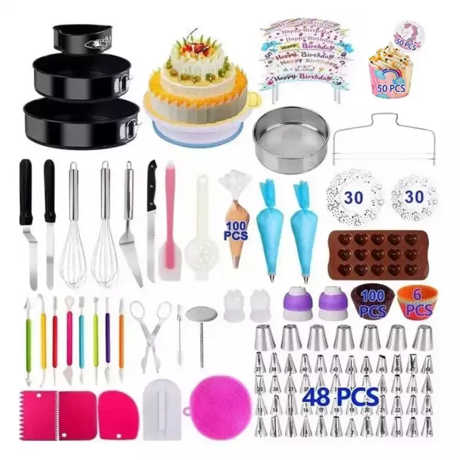 Набор кондитерских инструментов для приготовления и декорирования тортов Amiro Cake Set ACS-460 (460 предметов)