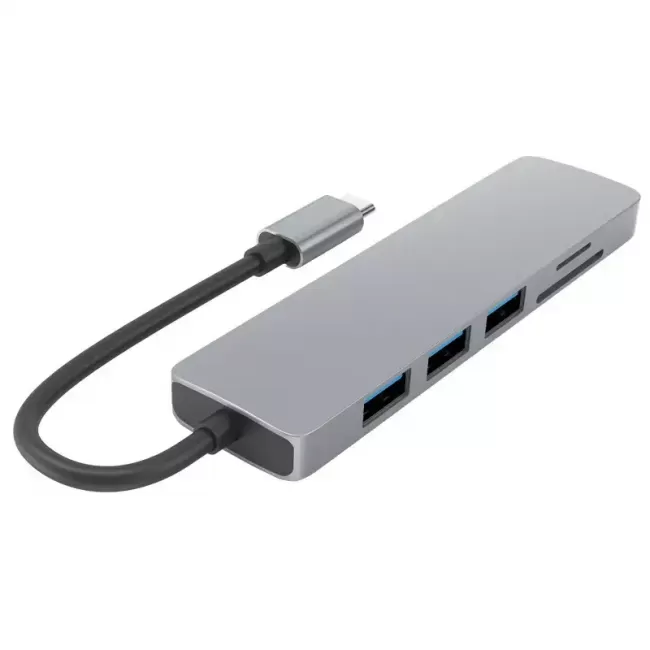 Переходник Type-C - 3 x USB 3.0 / картридер TF/SD / HDMI - фото2