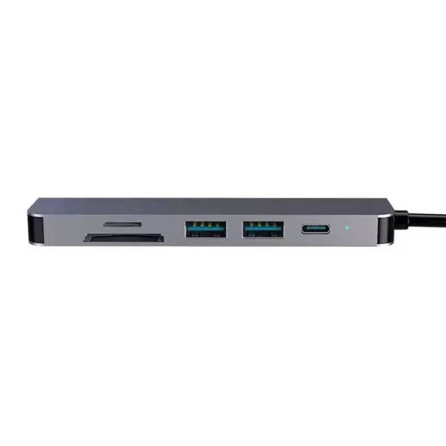 Переходник Type-C на HDMI 4K / 2 x USB 3.0 / картридер TF/SD PD