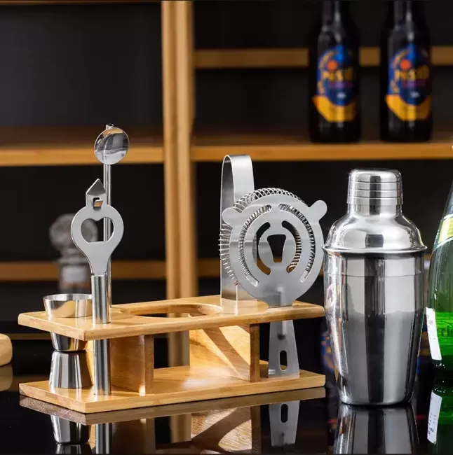 Подарочный набор барного инвентаря для приготовления коктейлей из 7 предметов Amiro Bar Set ABS-007 - фото2