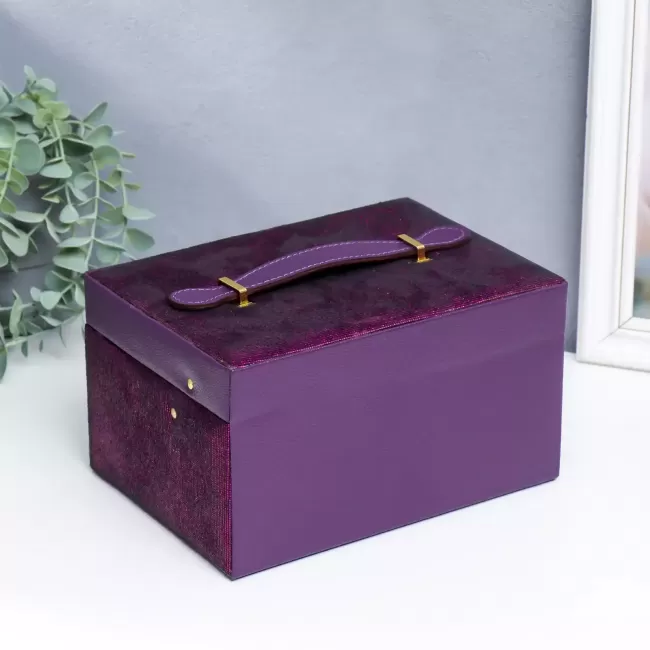 Органайзер (шкатулка) для украшений с зеркалом CASEGRACE SP9384 фиолетовый