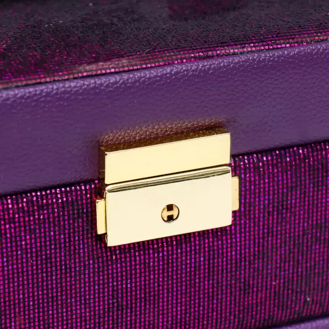 Органайзер (шкатулка) для украшений с зеркалом CASEGRACE SP9384 фиолетовый - фото4