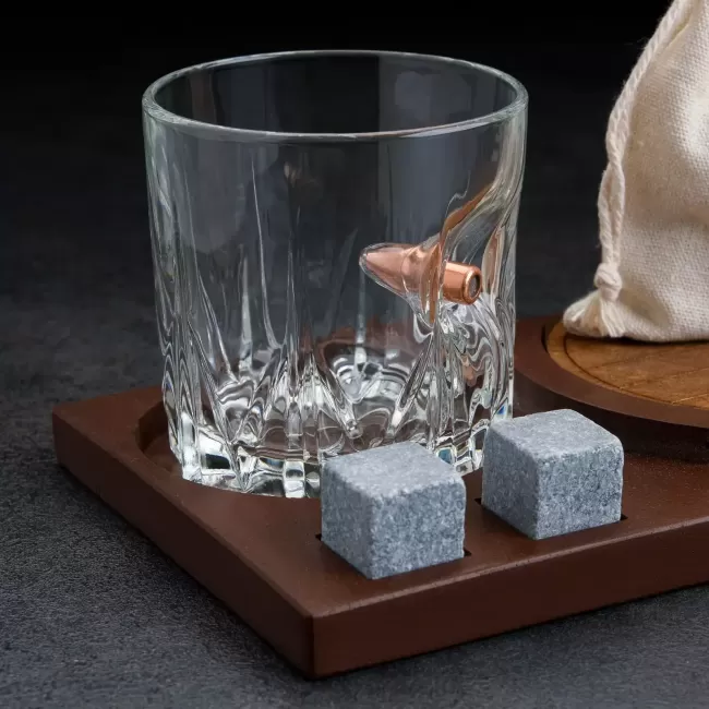 Подарочный набор для виски с камнями и подставкой Amiro Bar Set ABS-104W - фото3