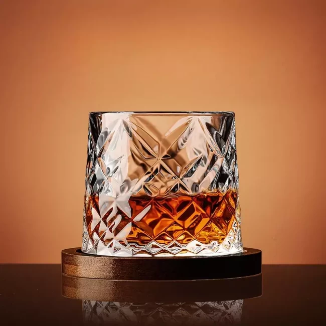 Подарочный набор с камнями для виски в деревянной шкатулке (вращающиеся стаканы с деревянной подставкой) AmiroTrend ABW-303W - фото6