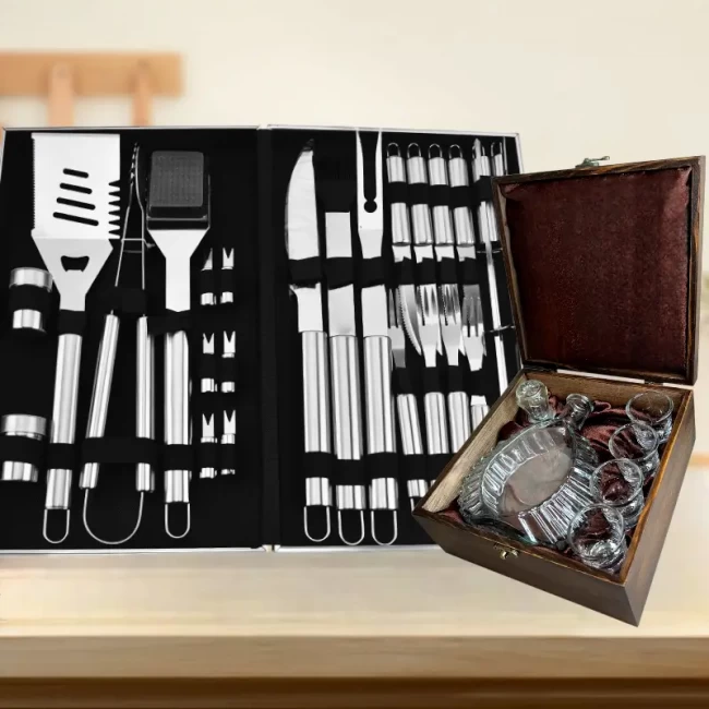 Подарочный набор аксессуаров для бара и инструментов для гриля Amiro AGB-32