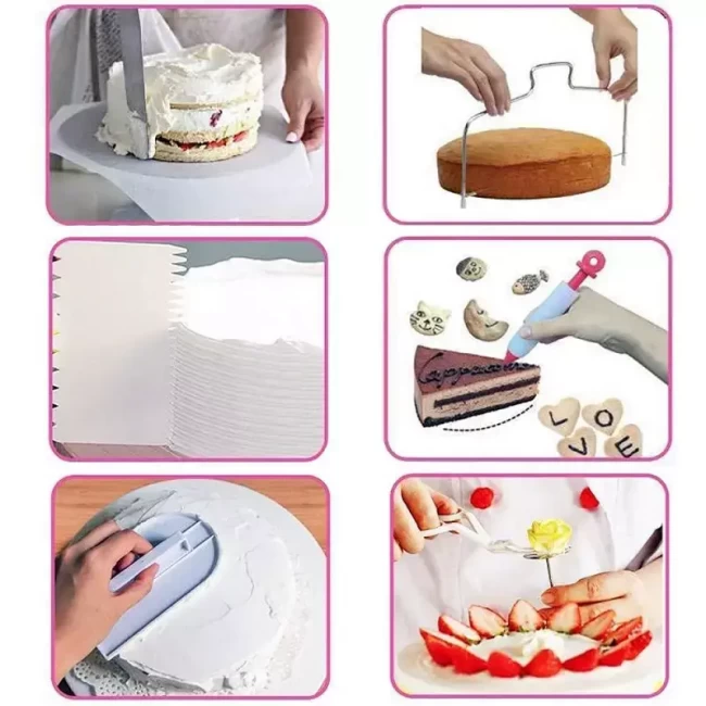 Набор кондитерских инструментов для приготовления и декорирования тортов Amiro Cake Set ACS-073 (73 предмета) - фото4