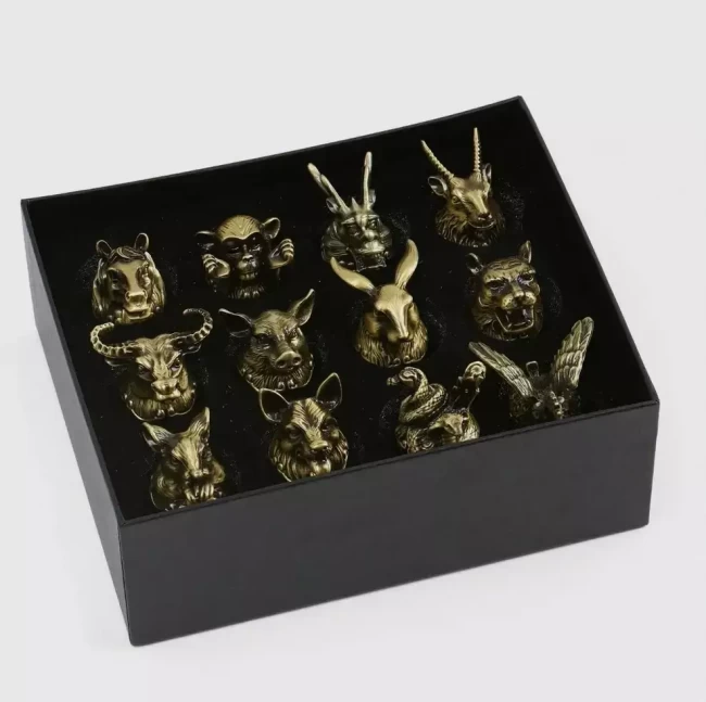 Подарочный набор рюмок перевертышей Amiro (Железные наконечники в виде животных)
