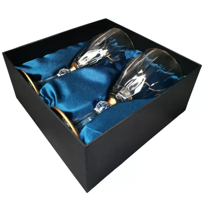 Подарочный набор для игристого 2 бокала AmiroTrend ABW-504 blue crystal - фото2
