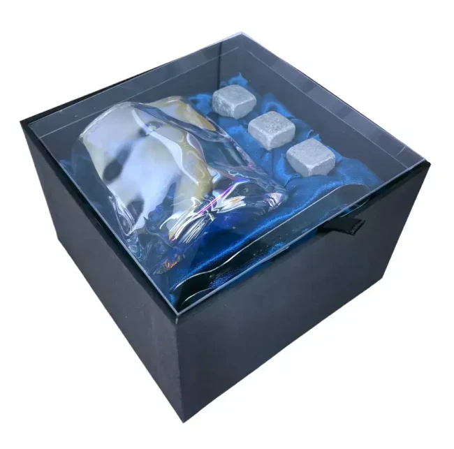 Подарочный набор 1 бокал, 3 охлаждающих камня, щипцы AmiroTrend ABW-331 pearl blue - фото6