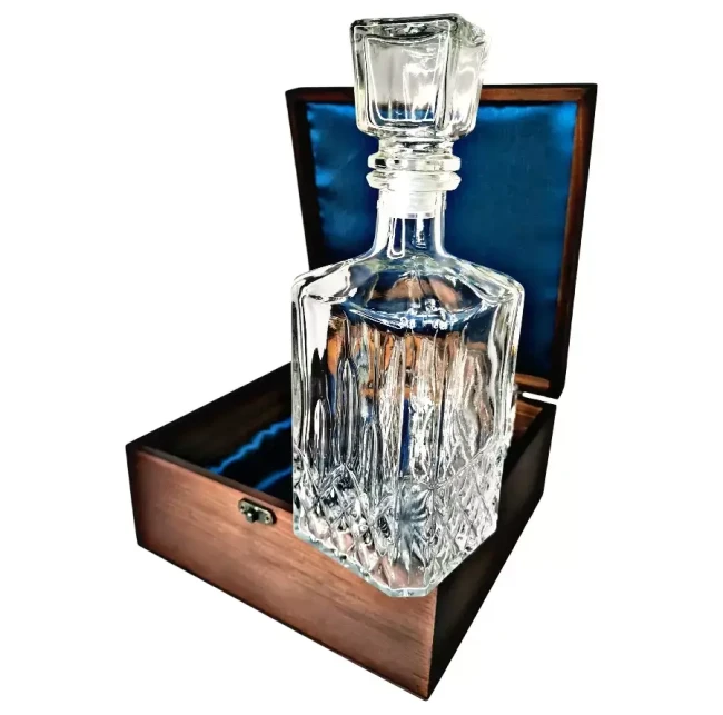 Подарочный набор 1 бокал, штоф с камнями AmiroTrend ABW-341 transparent blue - фото6