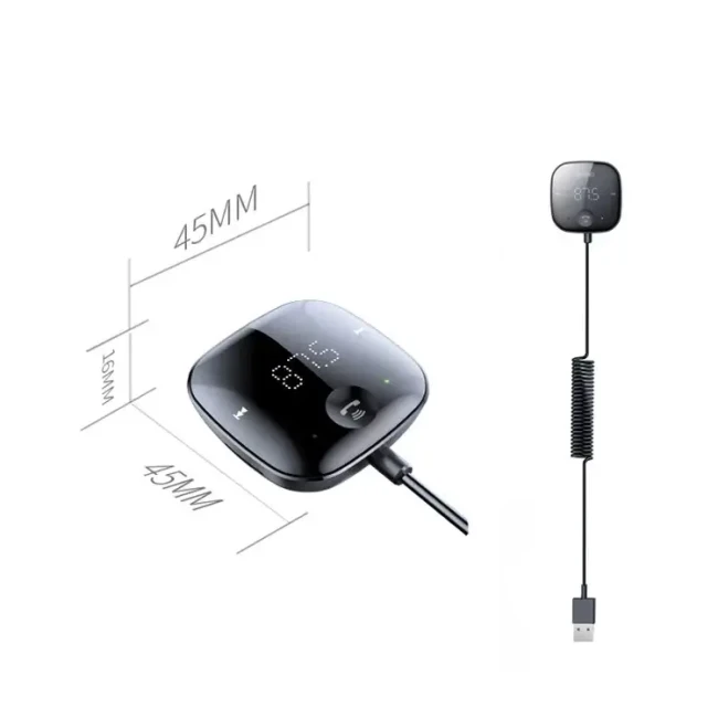 Автомобильный беспроводной Bluetooth v5.0 аудио ресивер с микрофоном, FM, TF BT-B9 - фото8