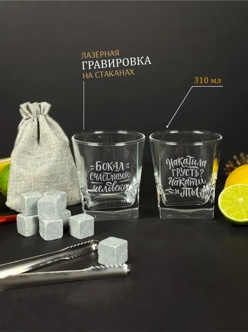 Подарочный набор для виски с камнями AmiroTrend ABW-001а - фото3