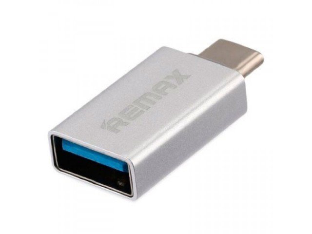 Адаптер Type-C - USB OTG Remax серебристый - фото
