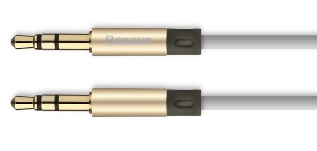 Кабель аудио Baseus Fluency Series AUX Audio Cable 120см золотой