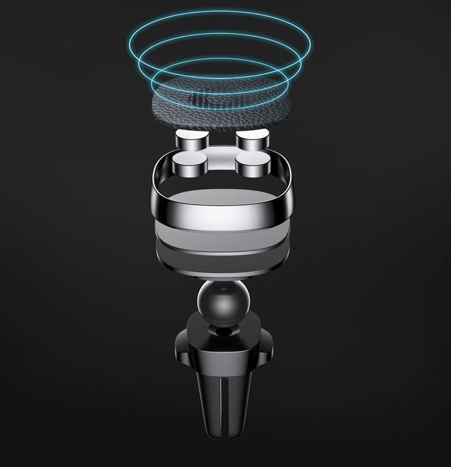 Автомобильный держатель в дефлектор воздуховода Baseus SUMQ-PR01 магнитное крепление черный - фото5