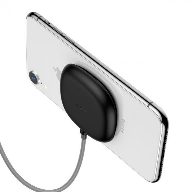 Беспроводное зарядное устройство Baseus Suction Cup Wireless Charger чёрный - фото3
