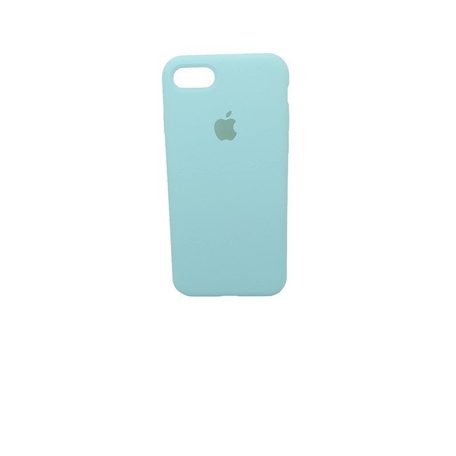 Чехол для Apple iPhone 7/8 силиконовый (закрытый низ) бирюзовый - фото