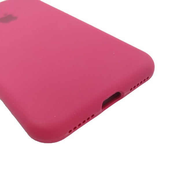 Чехол для Apple iPhone 7/8 силиконовый (закрытый низ) пурпурный - фото4