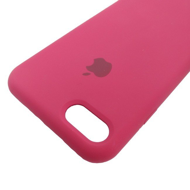 Чехол для Apple iPhone 7/8 силиконовый (закрытый низ) малиновый - фото6