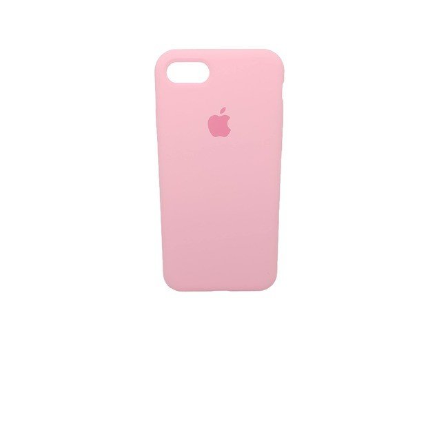 Чехол для Apple iPhone 7/8 силиконовый (закрытый низ) светло-розовый - фото