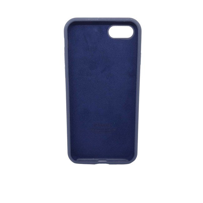 Чехол для Apple iPhone 7/8 силиконовый (закрытый низ) темно - синий