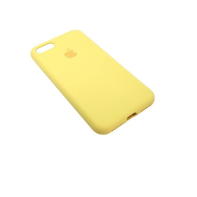 Чехол для Apple iPhone 7/8 силиконовый (закрытый низ) желтый - фото3