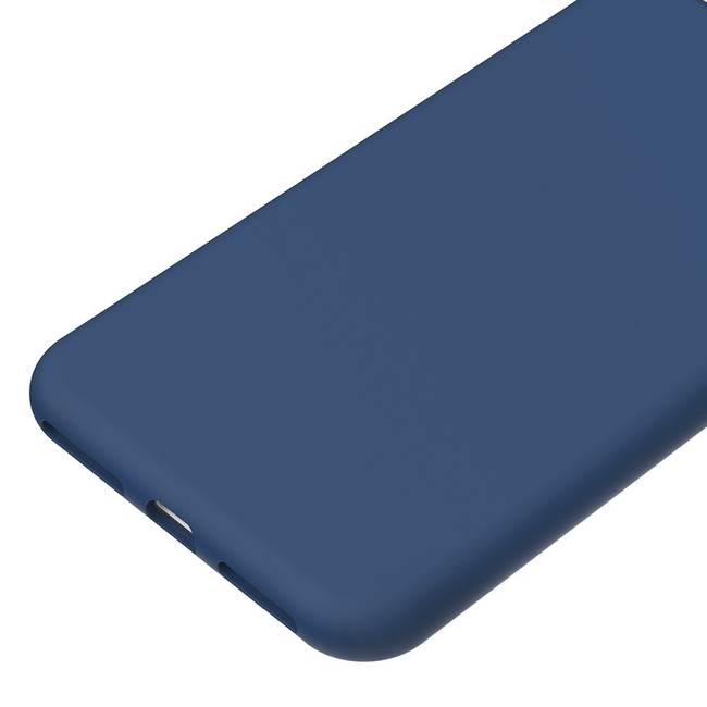 Чехол для Apple iPhone 8 Plus/7 Plus силиконовый (закрытый низ) темно - синий - фото2