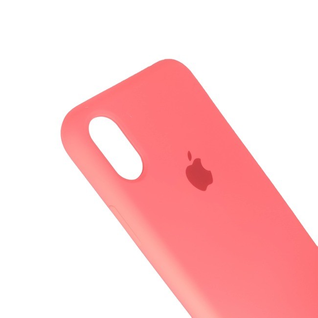 Чехол для Apple iPhone X / Xs силиконовый (закрытый низ) малиновый - фото3