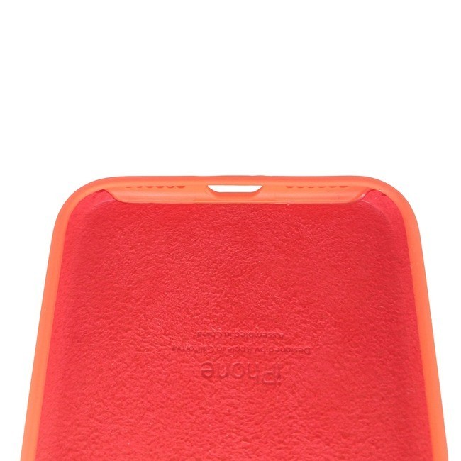 Чехол для Apple iPhone X / Xs силиконовый (закрытый низ) оранжевый - фото6